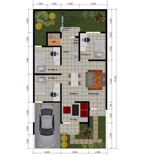 30 Desain Rumah Ukuran 6x9 3 Kamar Tidur Desain Id