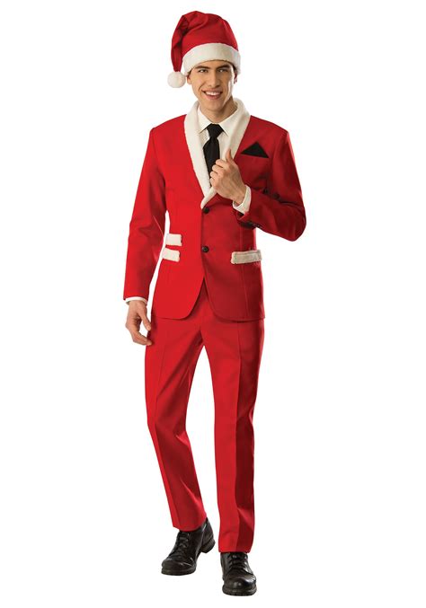 Mens Christmas Santa Suit Costume