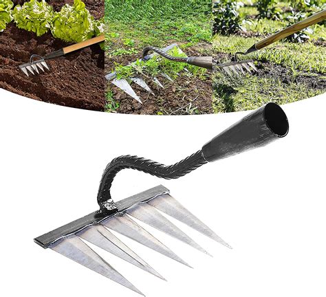 Amazon Garden Rake Gardening Tools Heavy Duty Rake With 5 Metal