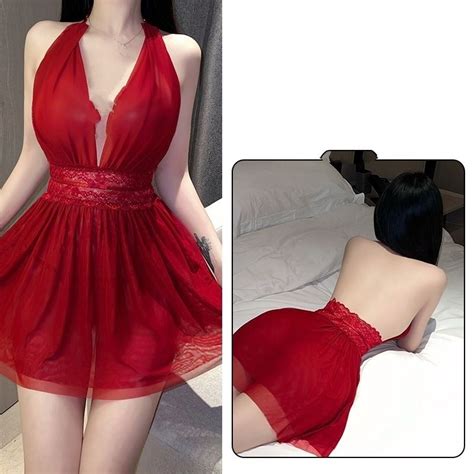 Sexy Lingerie Dress Set Lingerie Sexy G String Sweet Charming Babydoll Model Minji Xsn