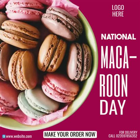 National Macaroon Day Template Postermywall