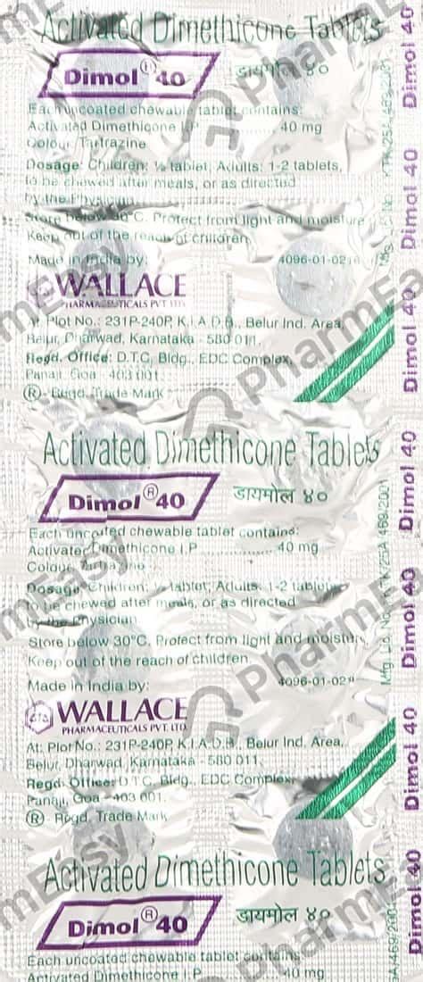 Buy Dimol 40 MG Tablet (10) Online at Flat 15% OFF | PharmEasy