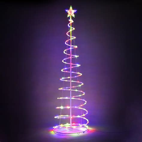 Amazon Set Of Multi Color Led Lighted Spiral Christmas Trees