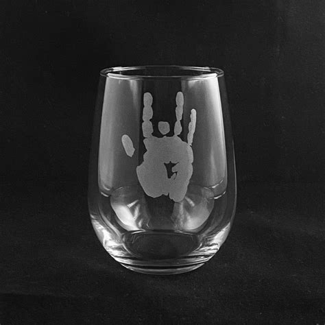 Grateful Dead Jerry Garcia Hand Etched Stemless Wine Glass Etsy