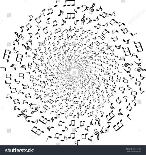 Music Notes Bass Treble Clef Black Stock Vector (Royalty Free