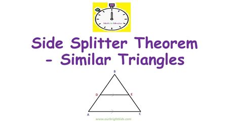 Side Splitter Theorem Similar Triangles YouTube