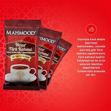 Mahmood Coffee Sade Hazır Türk Kahvesi 12 Adet x 6 Gr Sonsepet