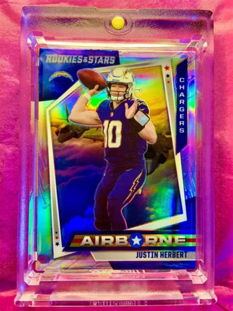 Justin Herbert Prizm Carte R Fracteur Rare Chargeurs A Roport S Argent