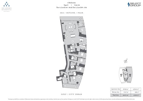 Floor Plans Six Senses Residences Dubai Marina Dubai Marina By Select