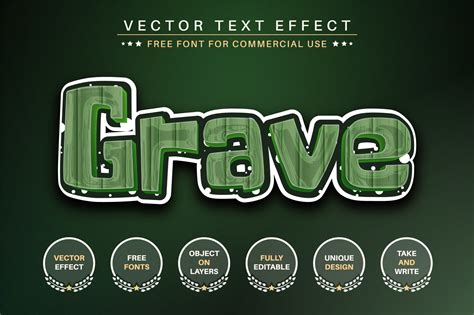 Grave Editable Text Effect Font Style Crella