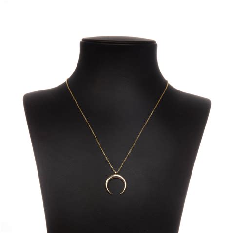 Upside Down Moon Necklace Upside Down Crescent Moon Necklace Moon