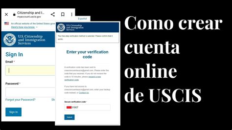 COMO CREAR CUENTA EN LA PAGINA DE INMIGRACION USCIS YouTube