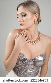 Naked Woman Wearing Necklace Images Stock Photos Vectors Shutterstock