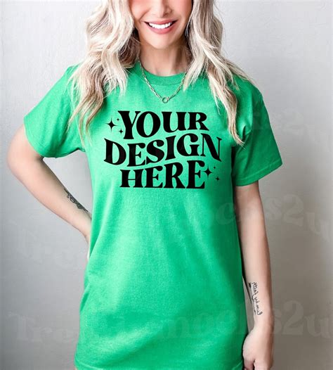 Gildan 5000 Irish Green Mockup Oversized Shirt Mockup Irish Etsy