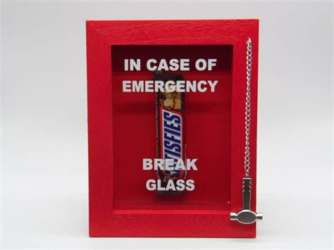 Snickers Bar In Case Of Emergency Break Glass Shadow Box Etsy