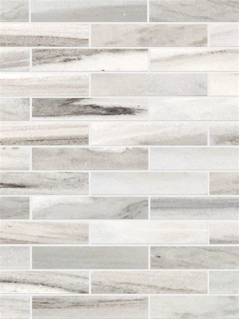 Modern White Gray Subway Marble Backsplash Tile