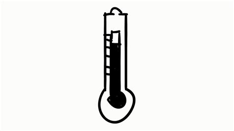 Thermometer Medical Equipment Sketch Illustration Hand Drawn Animation