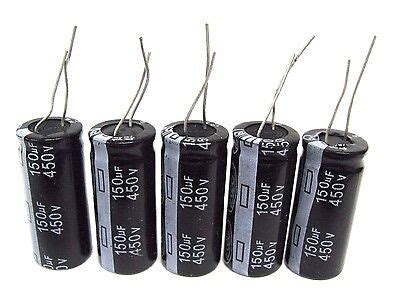 150uF 450V 5x Electrolytic Capacitors 450V 150uF Volume 18x40 Mm EBay