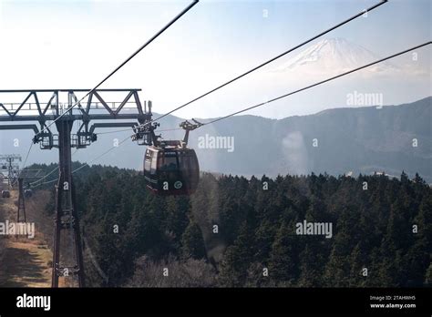 View From The Hakone Ropeway Between T Gendai Station And Owakudani