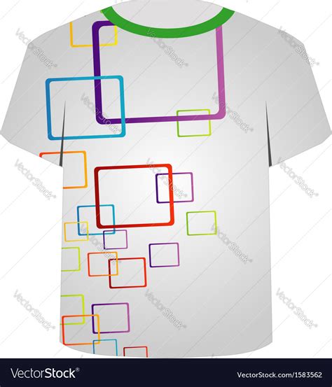 T shirt template- shape art Royalty Free Vector Image