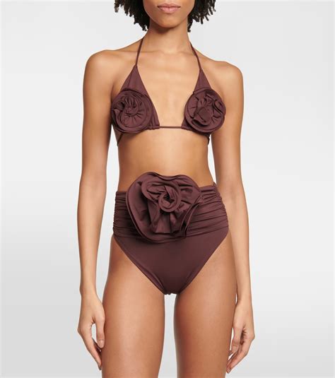 Corsage High Rise Bikini Bottoms In Purple Magda Butrym Mytheresa