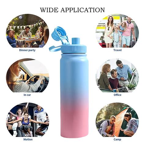 Cod Ml Ml Ml Tumbler Hot And Cold Stainlesstumbler With Spout Lid Thermal Flask