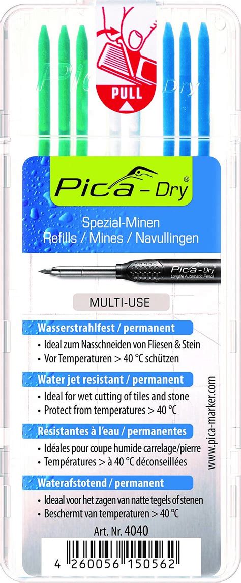 Pica Dry X Mines De Rechange Vert Blanc Bleu Pica Leroy