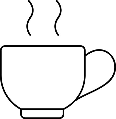 Hot Tea Or Coffee Icon In Black Outline 24160534 Vector Art At Vecteezy