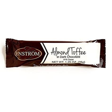 Enstrom's Almond Toffee Dark Chocolate Bar 1.25 oz each (4 Items Per ...