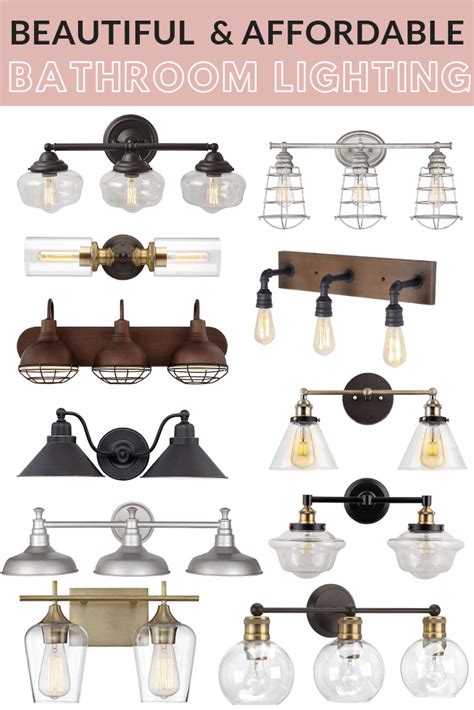 Affordable Farmhouse Style Bathroom Lighting - Maebells