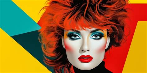 Premium Photo 80s Retro Illustration Of A Woman In Vibrant Colors