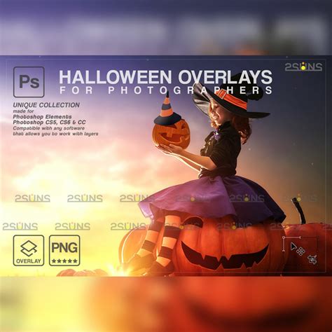 Halloween clipart Halloween overlay, Photoshop overlay - MasterBundles