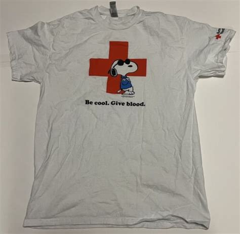 Snoopy American Red Cross T Shirt Unisex Be Cool Give Blood Joe Cool