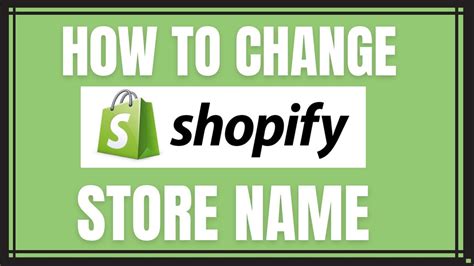 How To Change Shopify Store Name Step By Step YouTube