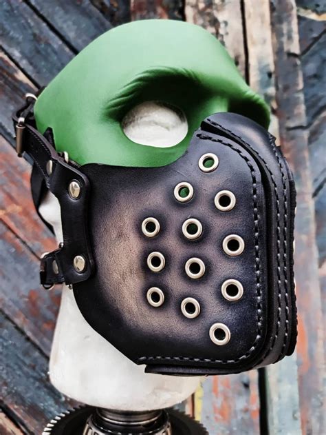 Half Face Motorcycle Leather Mask, Biker Mask, Leather Mask, Wind ...