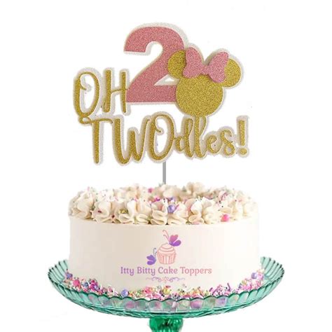 Minnie Mouse Twodles Birthday Cake Topper Itty Bitty Cake Toppers