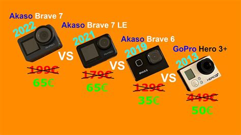 Akaso Brave Vs Akaso Brave Le Vs Akaso Brave Vs Gopro Hero