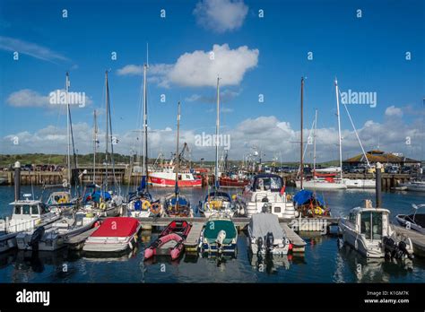 Colourful Padstow harbour, Padstow, a town and fishing port on the north coast of Cornwall ...