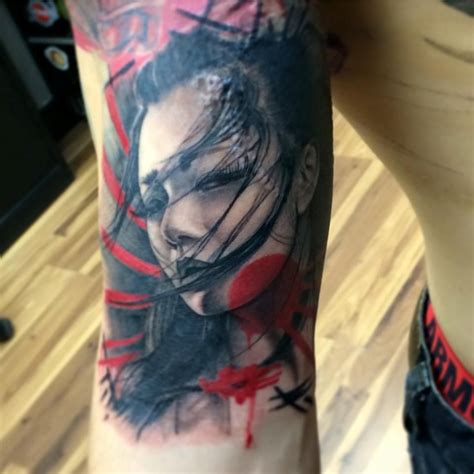 Black and Grey Geisha tattoo done by Chris Burke at Riverwest Tattoo Co ...