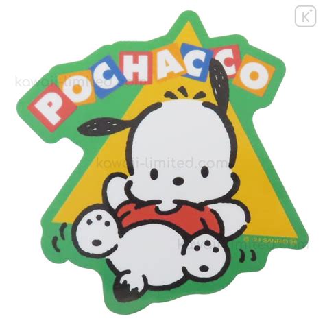 Japan Sanrio Vinyl Sticker Pochacco Green Kawaii Limited