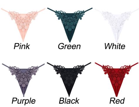 Sexy Flower Leaf Embroidery Lace Low Rise Panties Naughty Underwear Thong T Back Lingerie Erotic