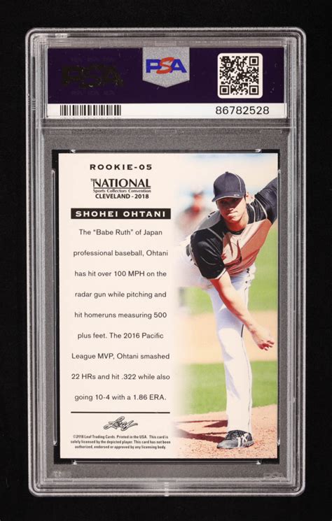 Shohei Ohtani Leaf National Convention Shohei Ohtani Rookie Rc