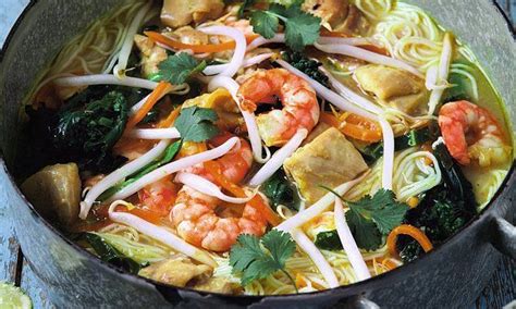 The Hairy Bikers 30 Minute Miracles Chicken And Prawn Laksa Healthy