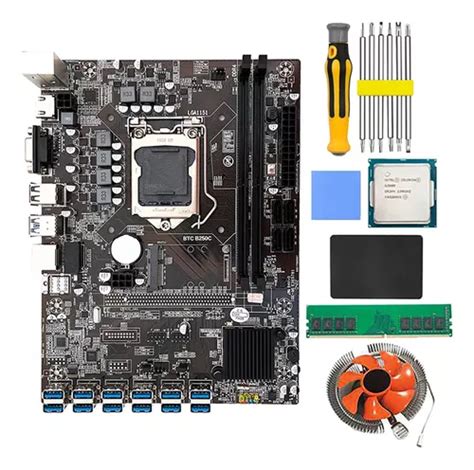 Placa Base Minera B C Btc Con Cpu G Ventilador G Ddr Cuotas