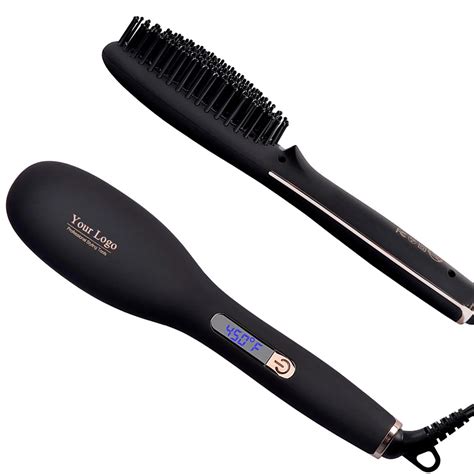 PTC Heater LED Adjustable Temperature Display Electric Hot Brush Negative Ion Hair Straightener