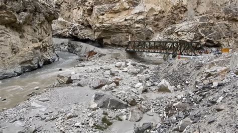 Khab Sangam Bridge Kinnaur Spiti Road Himachal Pradesh India