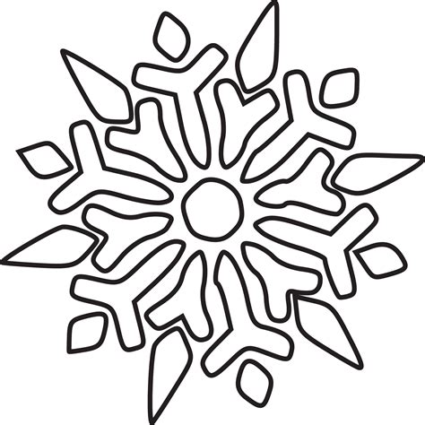 Snowflake Line Drawing - ClipArt Best