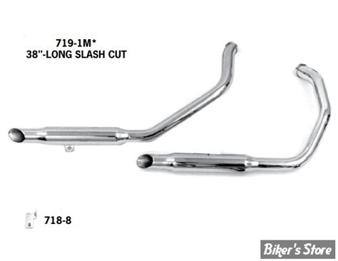 Echappement Paughco Sportster Staggered Dual Slash Cut