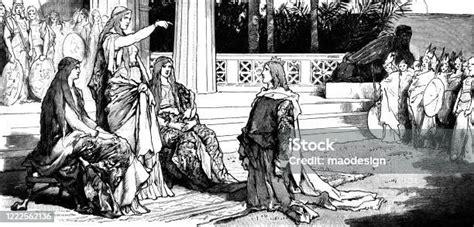 Kneeling Before The Queen Stock Illustration Download Image Now