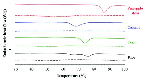 Differential Scanning Calorimetry Dsc Thermograms Of Native Solid